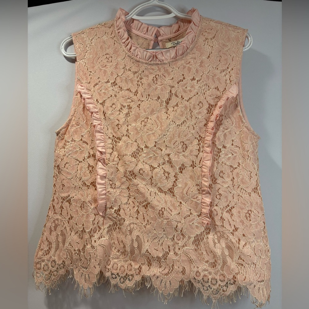 Darling Lace Blouse - Soft Pink